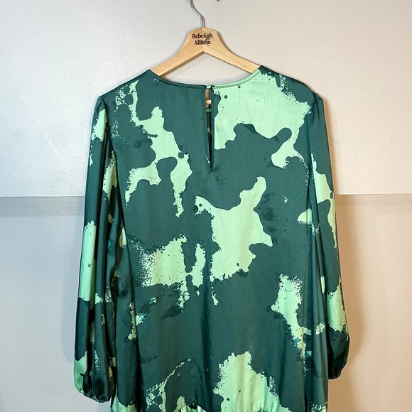 Alexis x Target Green Long Sleeve Dress in Green Tropical Print Size 2X - Picture 14 of 16